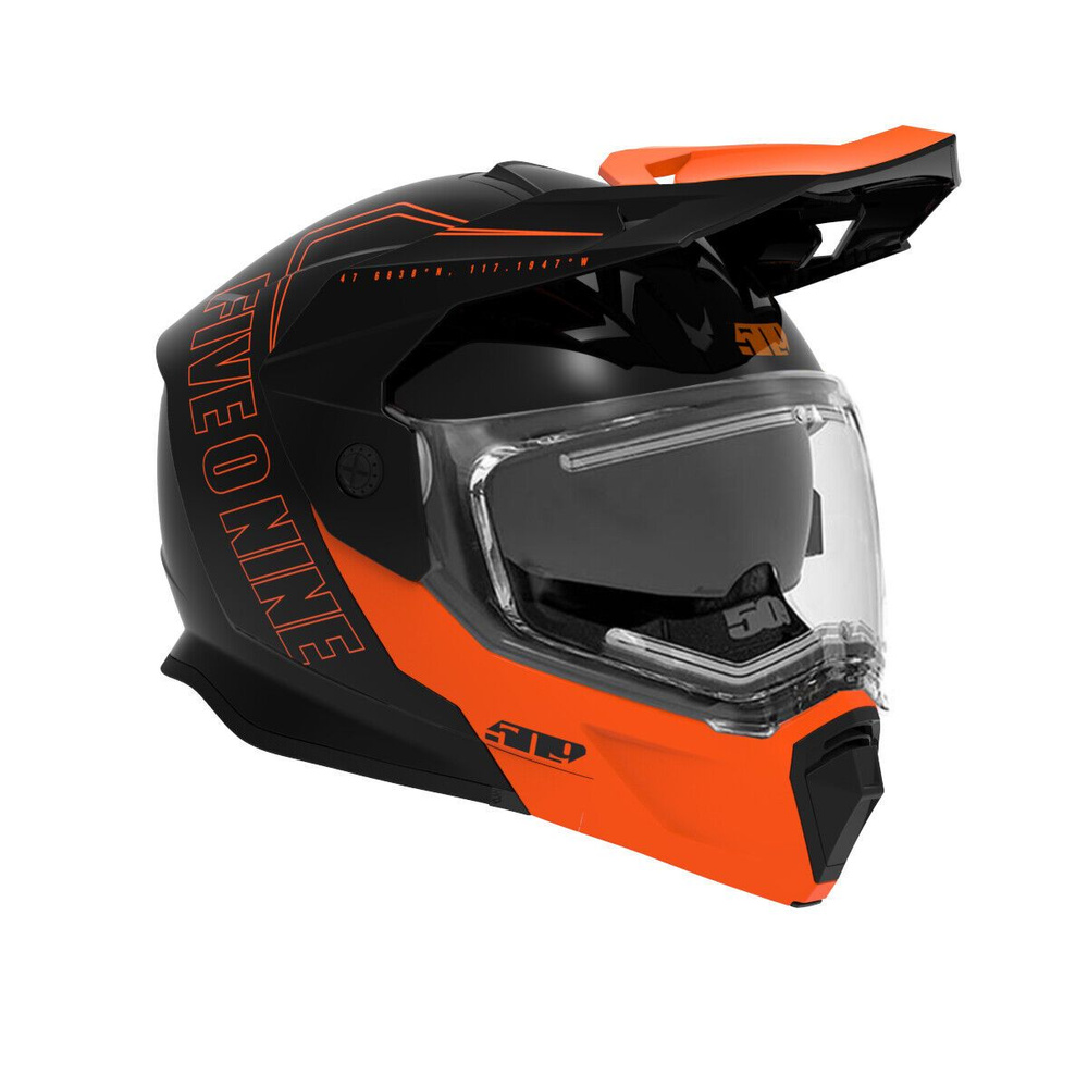509 Шлем для снегохода, цвет: черный, оранжевый, размер: XL #1