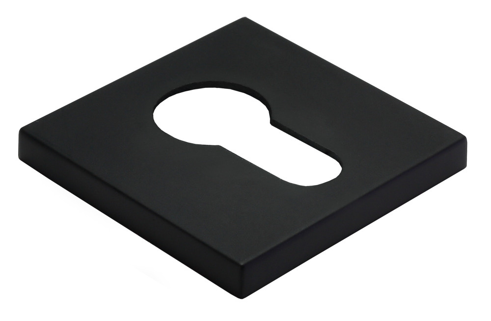 Накладка на ключевой цилиндр Morelli MH-KH-S6 BL на квадратной розетке 6 мм черный  #1