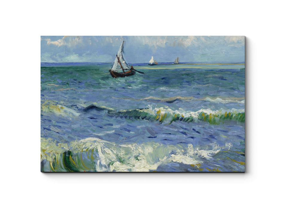 Картина модульная на холсте для интерьера, Морской пейзаж - Ван Гог, PICSIS, 200x133  #1