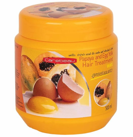 Восстанавливающая маска для волос с папайей и яичным желтком Carebeau, 500мл  #1