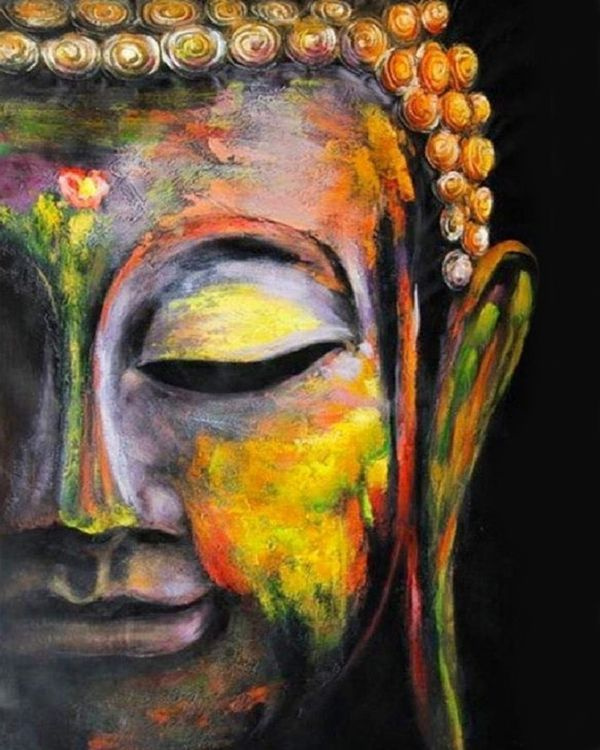 Картина по номерам на холсте 40х50 40 x 50 на подрамнике "Колоритный Будда" DVEKARTINKI  #1