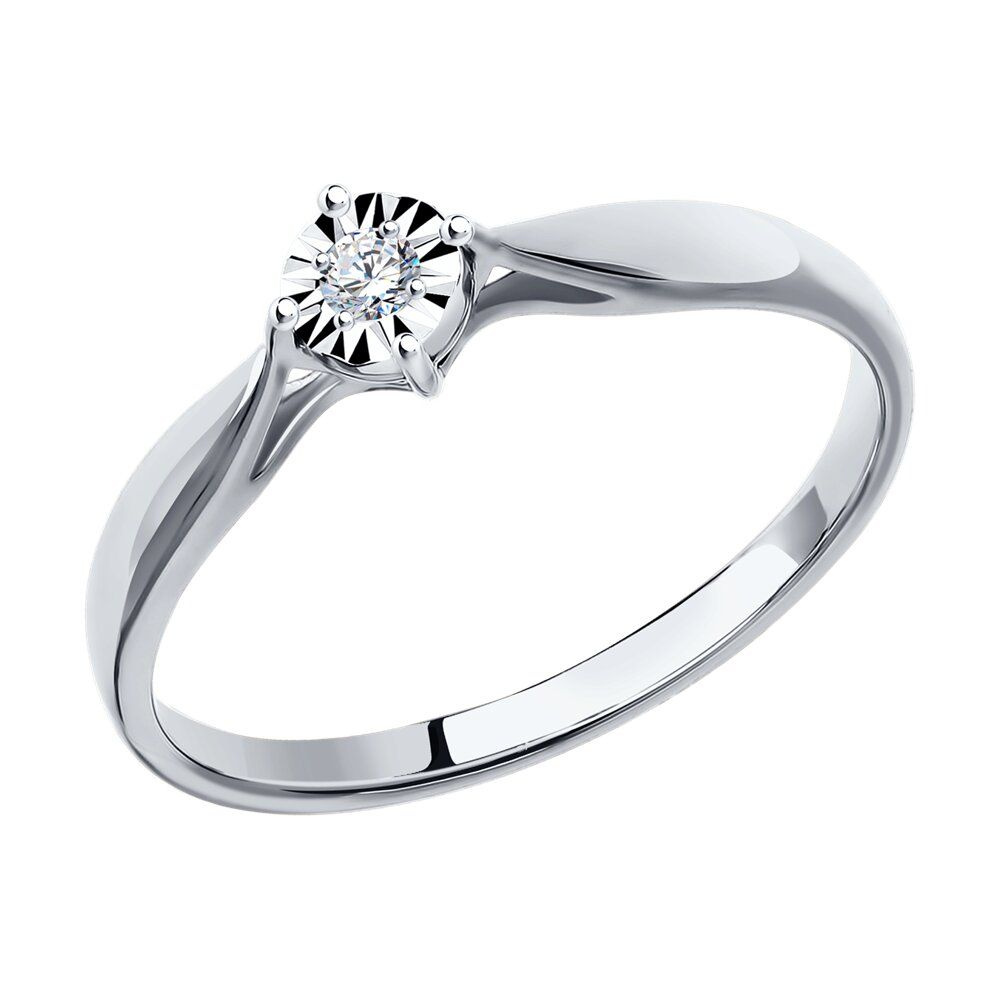 SOKOLOV, Помолвочное кольцо из белого золота 585 пробы с бриллиантом,1011493, 585 проба - купить с доставкой по выгодным ценам винтернет-магазине OZON (311791722)