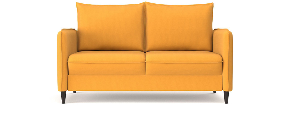 Диван-кровать раскладной PUSHE Фьорд Smart 140, велюр, желтый Verona 35  #1