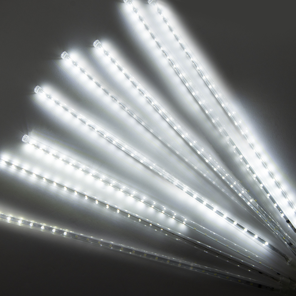 Гирлянда светодиодная FUNRAY "Тающие сосульки", уличная, 384LED, холодный белый, зашита IP44, прозрачный #1