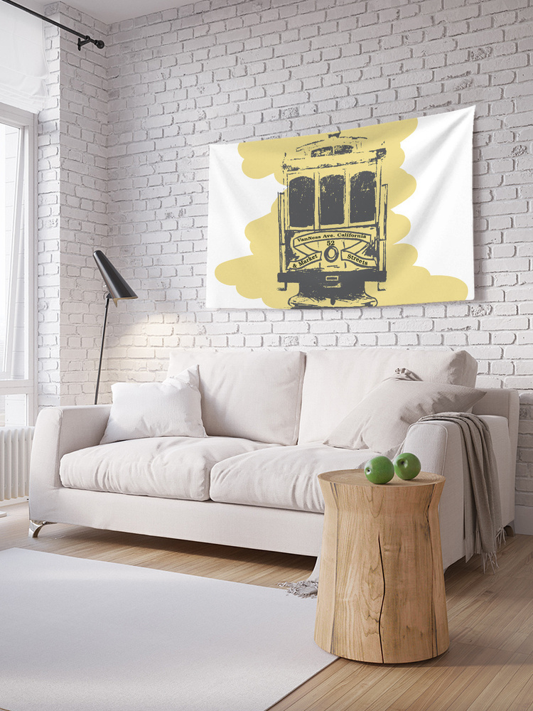 Горизонтальное фотопанно на стену JoyArty "Старый трамвай", из ткани, 100х150 см  #1
