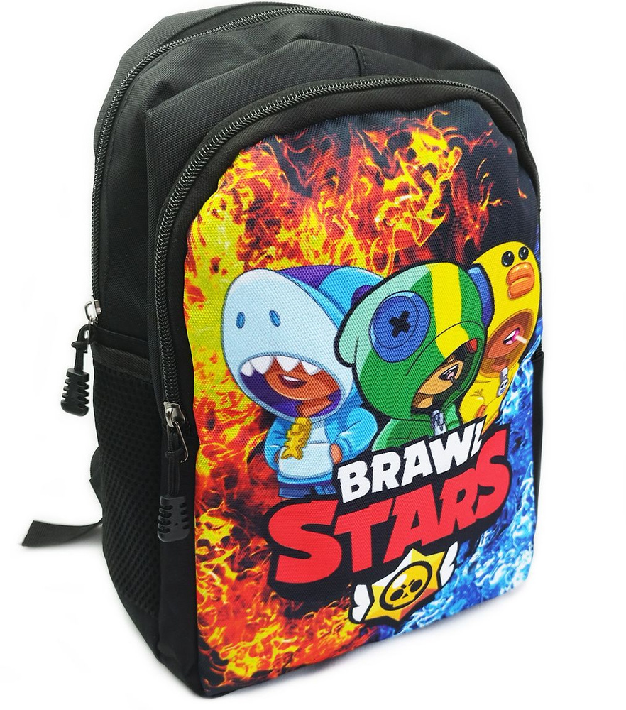 Рюкзак детский Brawl Stars, цвет - черный, размер 30 х 24 см / Дошкольный рюкзачок для мальчика и девочки #1