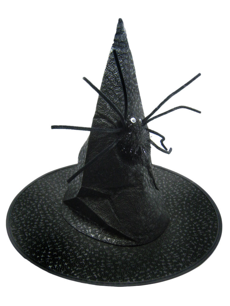 Колпак Хэллоуин Ведьмы черный с пауком 52-54 детский #1