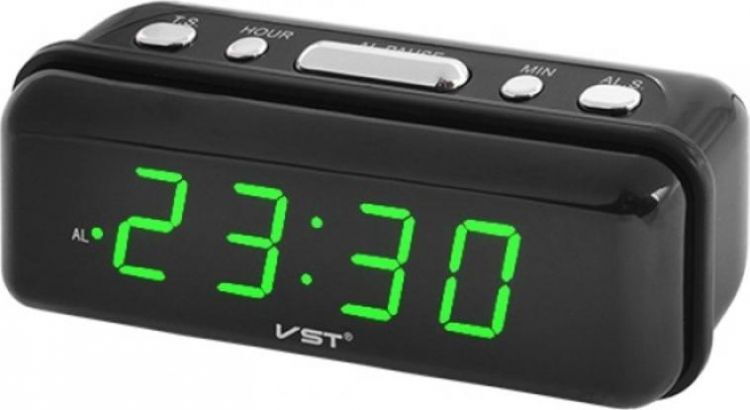VST 738-4 Часы настольные электронные с будильником, зеленая подсветка  #1