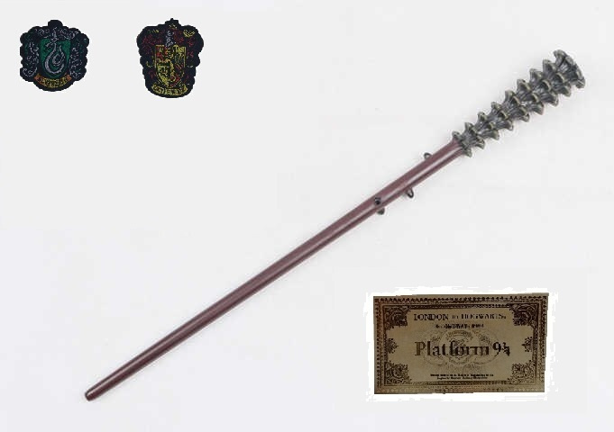 Набор Волшебная палочка Фреда Уизли + билет + 2 нашивки ( Gryffindor и Slytherin)  #1
