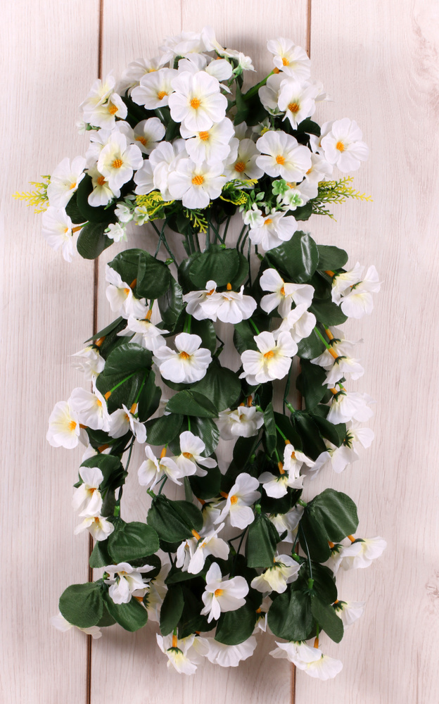 Искусственные цветы Свисающие фиалки длина - 50 см. / Декор для дома  #1