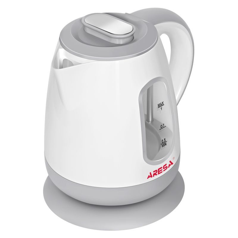 Чайник электрический ARESA AR-3468, пластиковый, белый, 1л, 1600Вт  #1