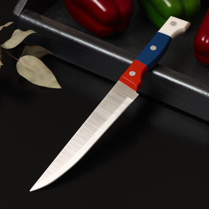 Нож кухонный Доляна Триколор, лезвие 18 см #1
