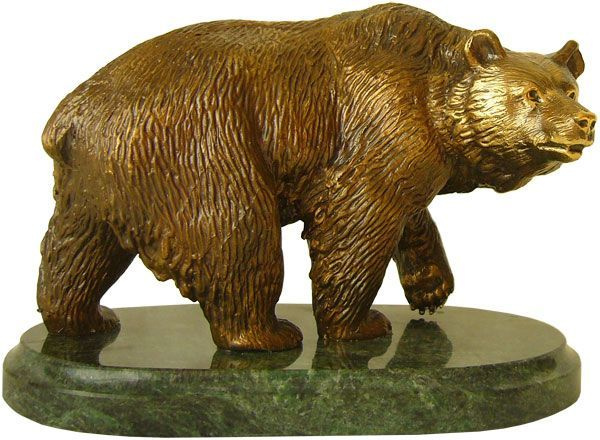 Бронзовая статуэтка Медведь #1