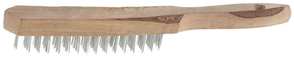 ТЕВТОН 3 ряда, деревянная ручка, стальная, щетка проволочная 3503-3  #1