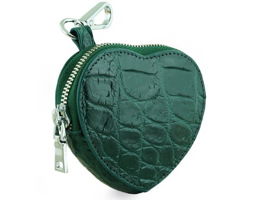Подарок Монетница Exotic Leather из крокодила сердечко #1