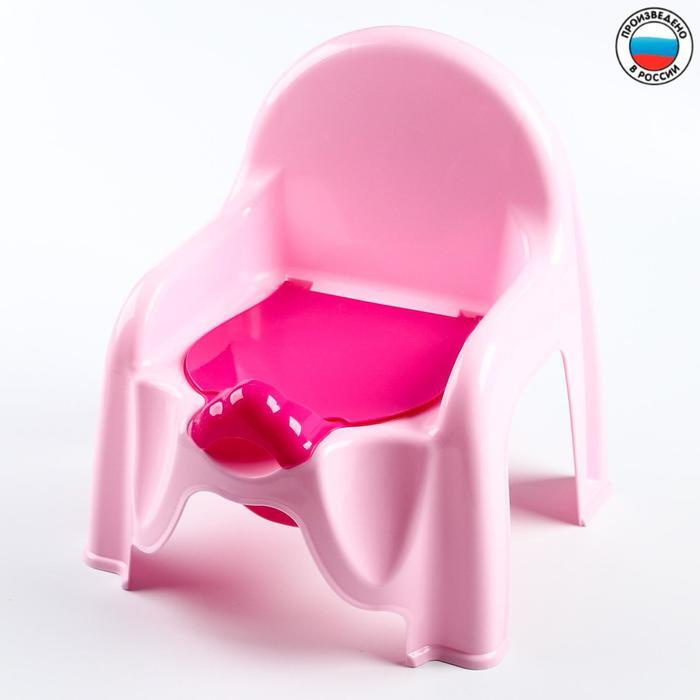 Горшок-стульчик с крышкой, цвет розовый #1