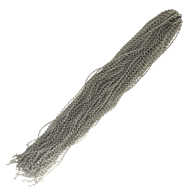Канекалон Зизи, косички гофре, волосы для наращивания, афрокудри,120 см цвет серый  #1