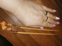 Китайские палочки для волос LOVE цвет бежевый, украшение на пучок #7, Людмила Г.