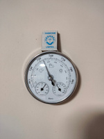 Барометр настенный с термометром и гигрометром THB9392S, серебристый #20, Андрей О.