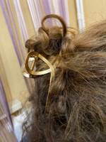 Заколка краб для волос женская, крабик металлический золотой петелька #4, Анна П.