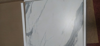 Столешница универсальная для кухни, стола, раковины, ванной Artmebellux 600*600*26 мм, Мрамор белый #8, Руслан К.