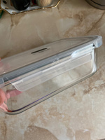 Контейнер для еды Regent inox стеклянный, с крышкой для хранения продуктов, для запекания, ланч бокс 1,5 л, прямоугольный #6, Алексей С.