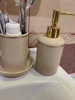 Дозатор для жидкого мыла Диспенсер для мыла механический BATH PLUS керамика механический POWDER #2, Людмила Т.