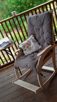 Кресло качалка для дома, дачи деревянное без покраски ажурная спинка #1, Екатерина М.
