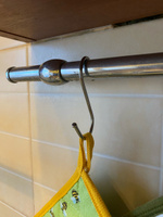 Крючки для рейлинга на кухню MELL 7х2,5х0,3 см маталлические набор 20 шт / держатели на трубу - штангу для кухонных принадлежностей и утвари, полотенец #5, Лада М.