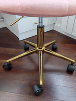 Офисное кресло для персонала DOBRIN DIANA, LM-9800-Gold, розовый велюр (MJ9-32) #6, Юлия