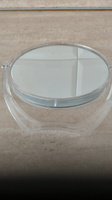 Зеркало косметическое настольное круглое в ванную для макияжа Brabix, круглое, диаметр 17 см, двустороннее, с увеличением, прозрачная рамка #2, Юлия С.