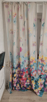 Шторы для спальни гостиной зала длинные ширина 150 высота 280 см комплект 2 шт Ameline готовые занавески с рисунком Цветы #8, Светлана