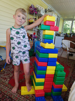 Большой Конструктор для детей мега блоки крупный строительный Green Plast "Кирпичи" 20 шт #5, марина к.