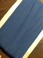 Резинка для шитья бельевая окантовочная 15 мм длина 50 метров матовая цвет синий сапфир эластичная для одежды, белья, рукоделия #66, Мария И.
