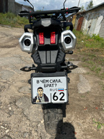Сувенирный номер на мопед мото велосипед металлический рельефный светоотражающий с вашим регионом и изображением 190*145 мм #7, Антон Г.