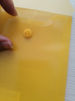 Папка-конверт на кнопке OfficeSpace, А6 (105*148мм), 150мкм, желтая, комплект 10 шт. #5, Алина Г.