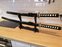 Набор самурайских мечей (2 шт) в черных ножнах с серебристой цубой #4, Константин Н.