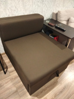 Кресло-кровать Некст EDLEN, еврокнижка, рогожка Chocolate, 80х105х77 см, для дома, дачи, балкона #48, Венера О.