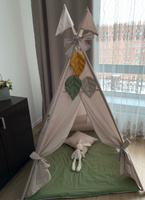 Детский вигвам с ковриком и подушкой,окном ,карманом ,системой антискладывания #7, Нелли С.