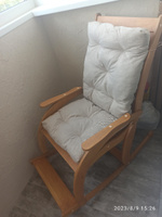 Кресло качалка для дома, дачи деревянное без покраски ажурная спинка #6, Наталья Г.
