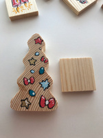Развивающая игра детское лото "Новогоднее" Томик, из дерева, 24 фишки #1, Наталья Культимирова
