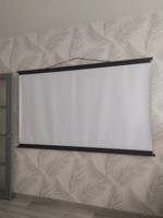 Экран для проектора Лама Блэк 200x112 см, формат 16:9, настенно-потолочный, ручной, цвет черно-белый, 90 дюймов #63, Ирина К.