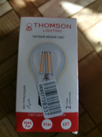 Лампочка Thomson филаментная TH-B2063 11 Вт, E27, 2700K, груша, теплый белый свет #7, Павел Е.