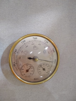 Барометр настенный с термометром и гигрометром THB9392G, золотистый #22, Александр К.