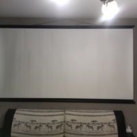 Экран для проектора Лама Блэк 250x140 см, формат 16:9, настенно-потолочный, ручной, цвет белый, 113 дюймов #57, Сергей Х.