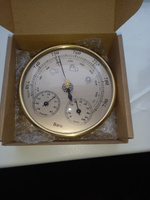 Барометр настенный с термометром и гигрометром THB9392G, золотистый #21, Иван А.