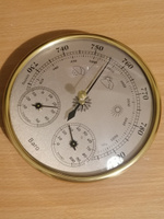 Барометр настенный с термометром и гигрометром THB9392G, золотистый #24, Екатерина Р.