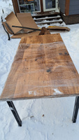 Столешница для кухни стола в классическом ЛОФТ стиле Дубовый стиль из массива дерева ДУБ 160х80 см живой край #3, Ирина А.