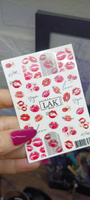 Слайдеры для маникюра сердечки от LAK_NAILS, водные наклейки для ногтей губы , поцелуи #8, Юлия К.