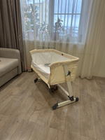 Кровать детская Nuovita Accanto для новорожденных/приставная на ножках с колесиками/ выкатная кроватка для ребенка с защитными бортиками и матрасом, для комнаты и спальной #8, Ольга С.